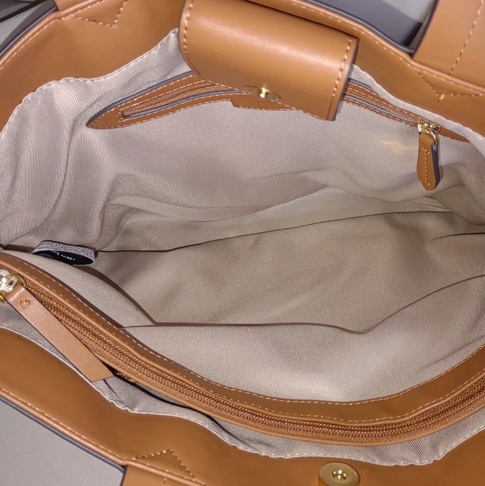 Nine West Tote Bag Vegan Sutton Place Caged